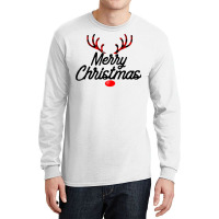 Merry Christmas Reindeer Red Plaid Family Pajama Holiday Long Sleeve T Long Sleeve Shirts | Artistshot