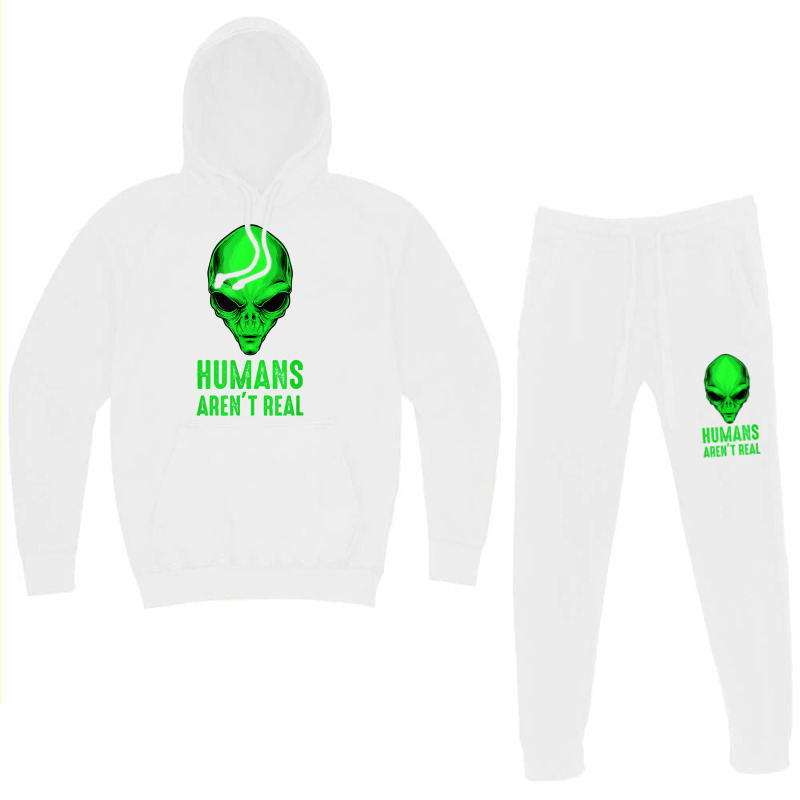 Alien Funny Humans Aren't Real Cute Ufo T Shirt Hoodie & Jogger set by hapusajehae | Artistshot