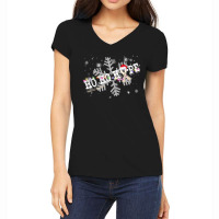 Paralysis Fighter Paralysis Awareness - Ho Ho Hope Cure Christmas Women's V-neck T-shirt | Artistshot