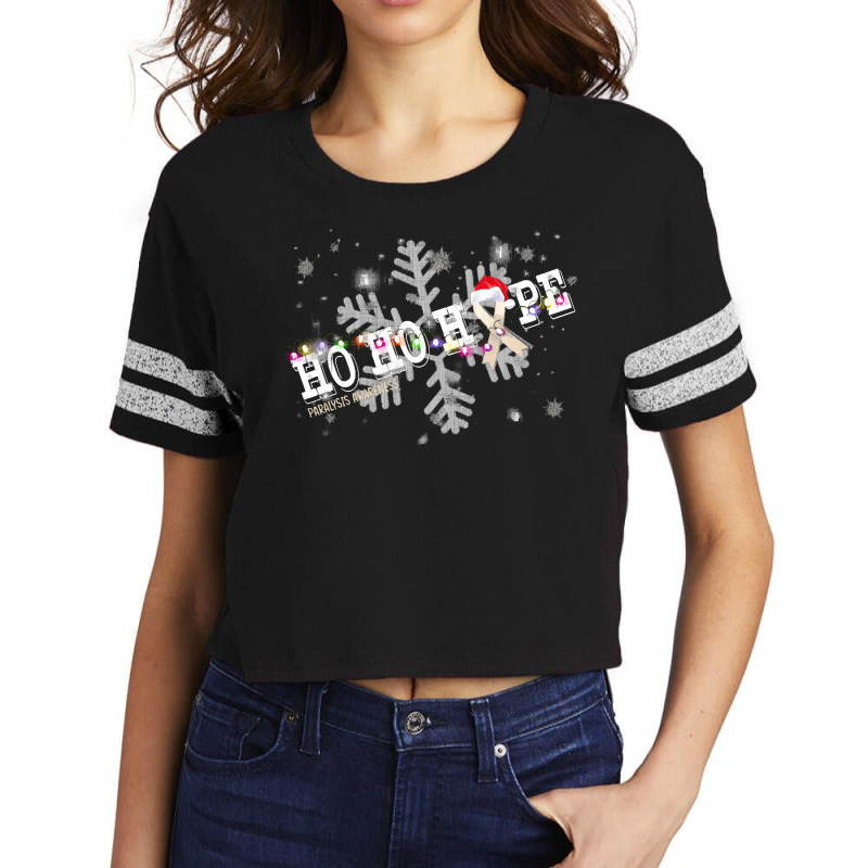 Paralysis Fighter Paralysis Awareness - Ho Ho Hope Cure Christmas Scorecard Crop Tee by kelpfee | Artistshot