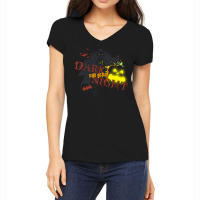 B.at.man Dark And Scary Night Longsleeve Women's V-neck T-shirt | Artistshot