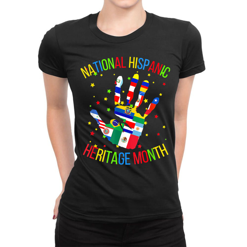 Women Men Latino America Culture Gift National Hispanic T Shirt Ladies Fitted T-Shirt by cm-arts | Artistshot