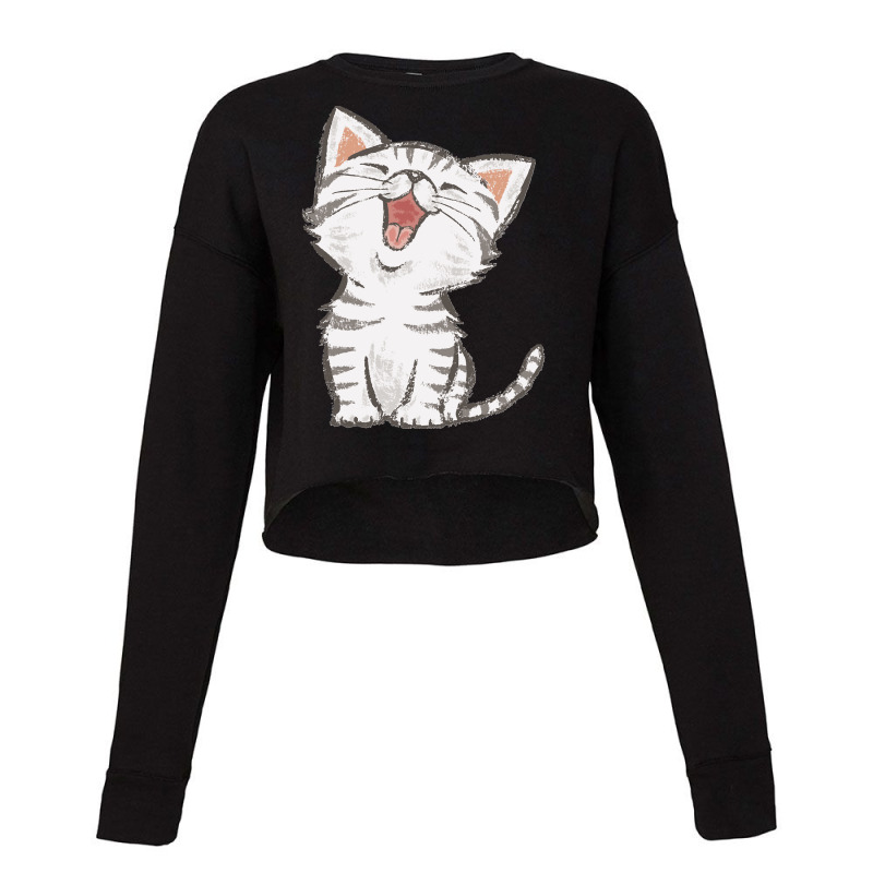 American Shorthair Happy Cropped Sweater by cm-arts | Artistshot