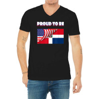 Proud To Be Dominican And American Flag July 4th V-neck Tee | Artistshot