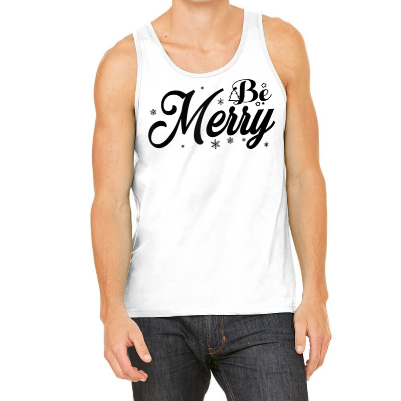 Mens Be Merry Funny Family Christmas Cool 2022 Family Christmas Raglan Tank Top | Artistshot