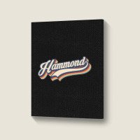 I Love Hammond City Usa Retro Vintage Portrait Canvas Print | Artistshot