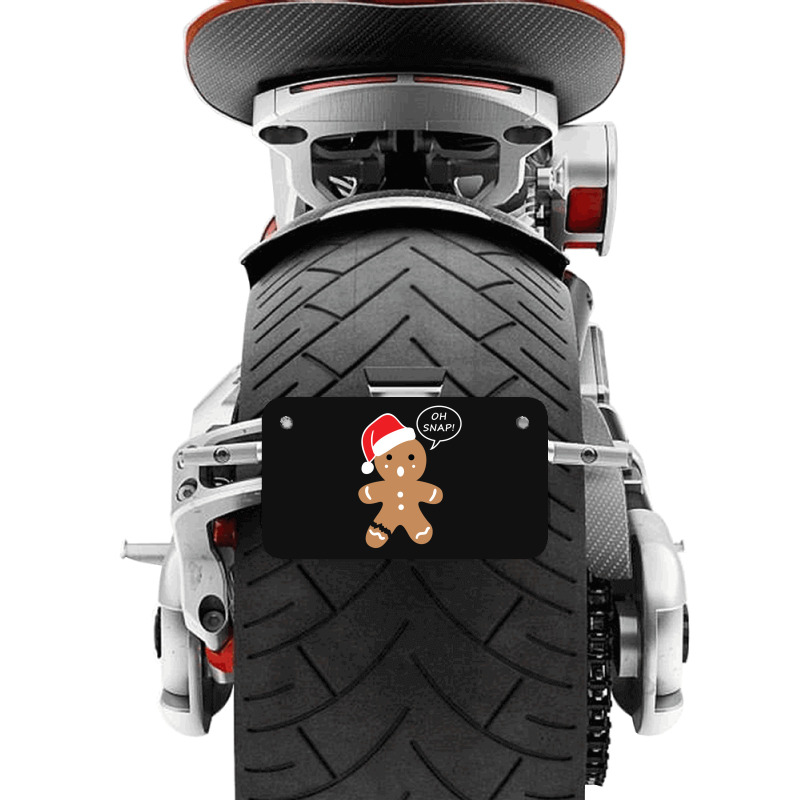 Gingerbread Oh Snap! Motorcycle License Plate | Artistshot