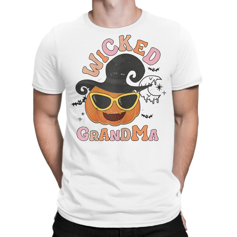 Womens Wicked Grandma Retro Pumpkin Halloween Family Cute Matching T S T-shirt | Artistshot