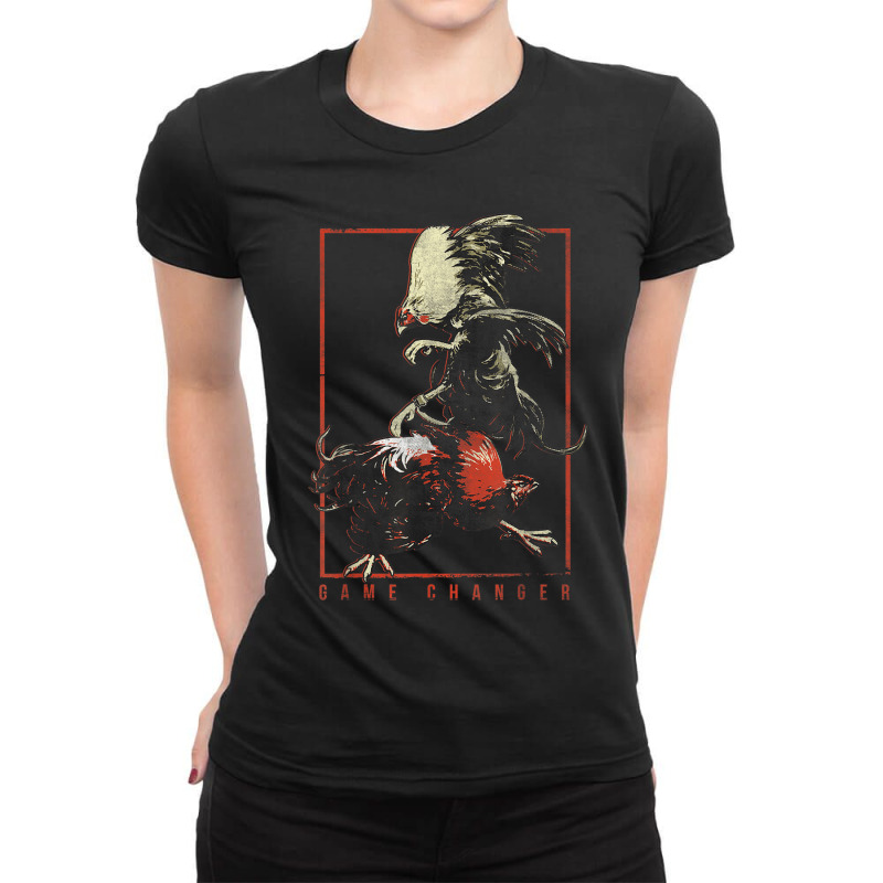 Vintage Cock Fight  Game Fowl Enthusiast Ladies Fitted T-Shirt by StarActon | Artistshot