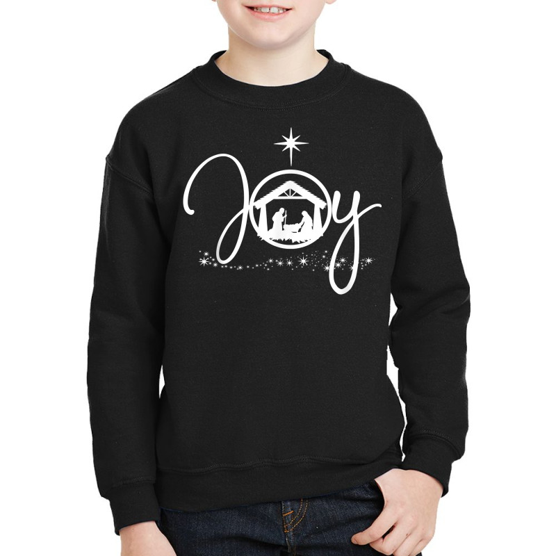 Christian Christmas Joy Jesus Nativity Scene Faith Gift T Shirt Youth Sweatshirt by cm-arts | Artistshot