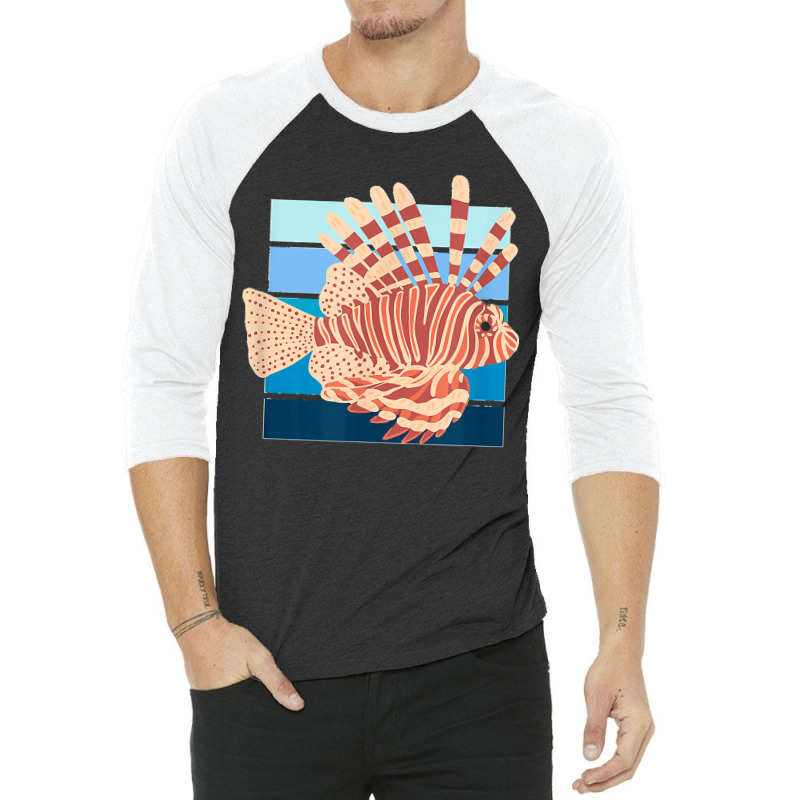 Lion Ocean Fish Retro For Men Women Kids 3/4 Sleeve Shirt by ROGERWILLIAMWARD | Artistshot