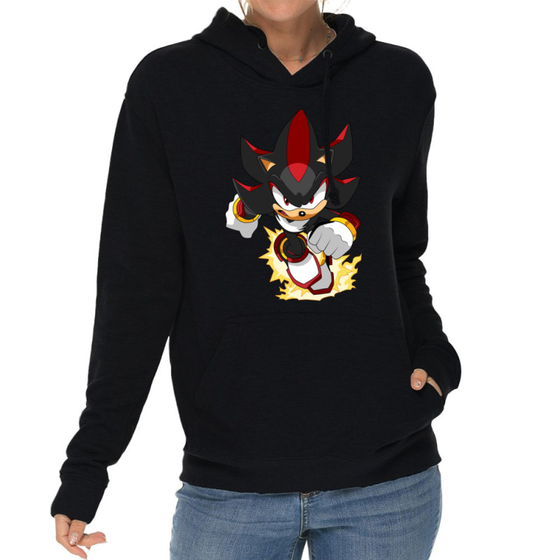 Black Super Hedgehog Running Forward Lightweight Hoodie by Ciarahriamirez | Artistshot