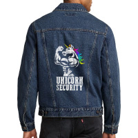 Unicorn Security Rainbow Muscle Manly Funny Christmas Gift Tank Top Men Denim Jacket | Artistshot