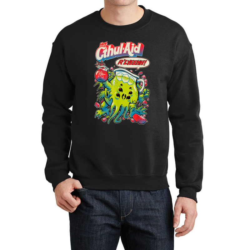 Hey Cool Cthulhu Aid R_lyeehh! Crewneck Sweatshirt by MireilleVienneau | Artistshot