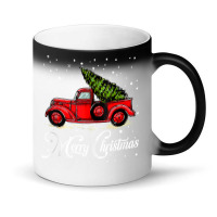 Merry Christmas Truck Red With Tree Xmas Pajama Funny Gifts Tank Top Magic Mug | Artistshot