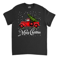 Merry Christmas Truck Red With Tree Xmas Pajama Funny Gifts Tank Top Classic T-shirt | Artistshot