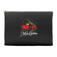 Merry Christmas Truck Red With Tree Xmas Pajama Funny Gifts Tank Top Accessory Pouches | Artistshot