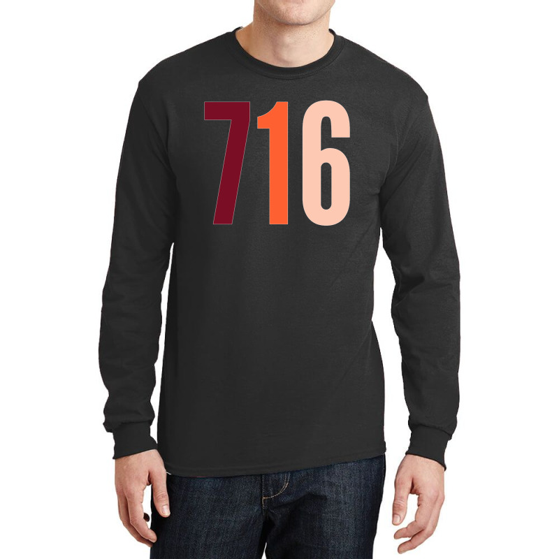 716 Area Code Zip Code Location Light Pastelle Long Sleeve Shirts by cm-arts | Artistshot