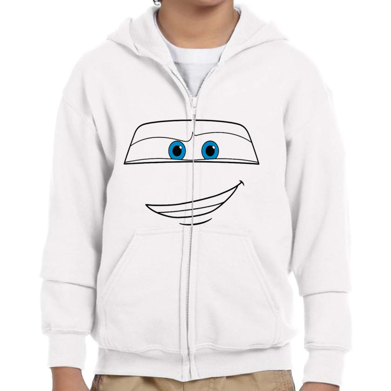 Cars Lightning Mcqueen Big Face Youth Zipper Hoodie by Edithallenbb | Artistshot