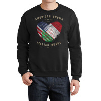 American Grown Italian Heart Love Italy Flag T Shirt Crewneck Sweatshirt | Artistshot