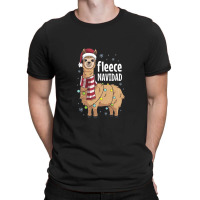 Feliz Navidad Llama Fleece Funny Christmas Lights T-shirt | Artistshot