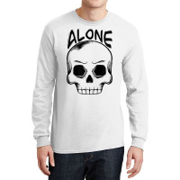 Alone Spooky Skull Halloween Trick Or Trick Gift And Present Long Sleeve Shirts | Artistshot