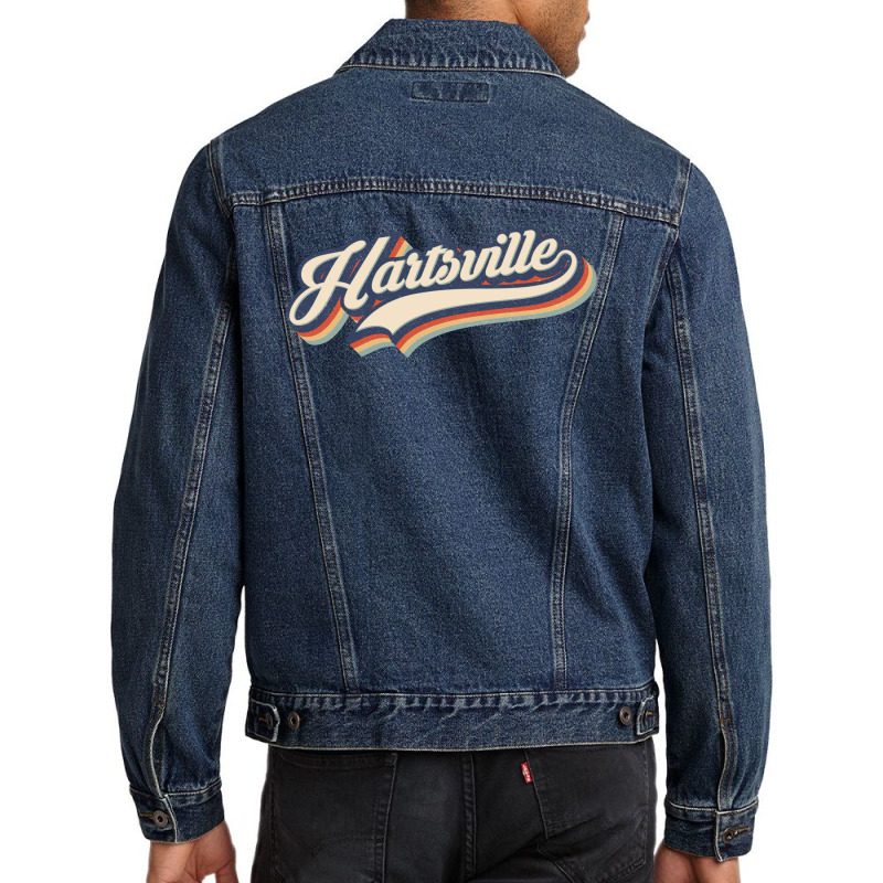 I Love Hartsville City Usa Retro Vintage Men Denim Jacket by HydraAntBoxing | Artistshot