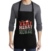 Merry Neuro Icu Nurse Christmas Neuro Icu Nursing Xmas Party Premium T Medium-length Apron | Artistshot