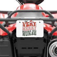 Merry Neuro Icu Nurse Christmas Neuro Icu Nursing Xmas Party Premium T Atv License Plate | Artistshot