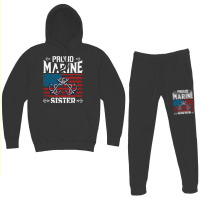 Marine Sister Proud Marine Sister United States Of America Military (3 Hoodie & Jogger Set | Artistshot