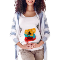 Gramophone Maternity Scoop Neck T-shirt | Artistshot