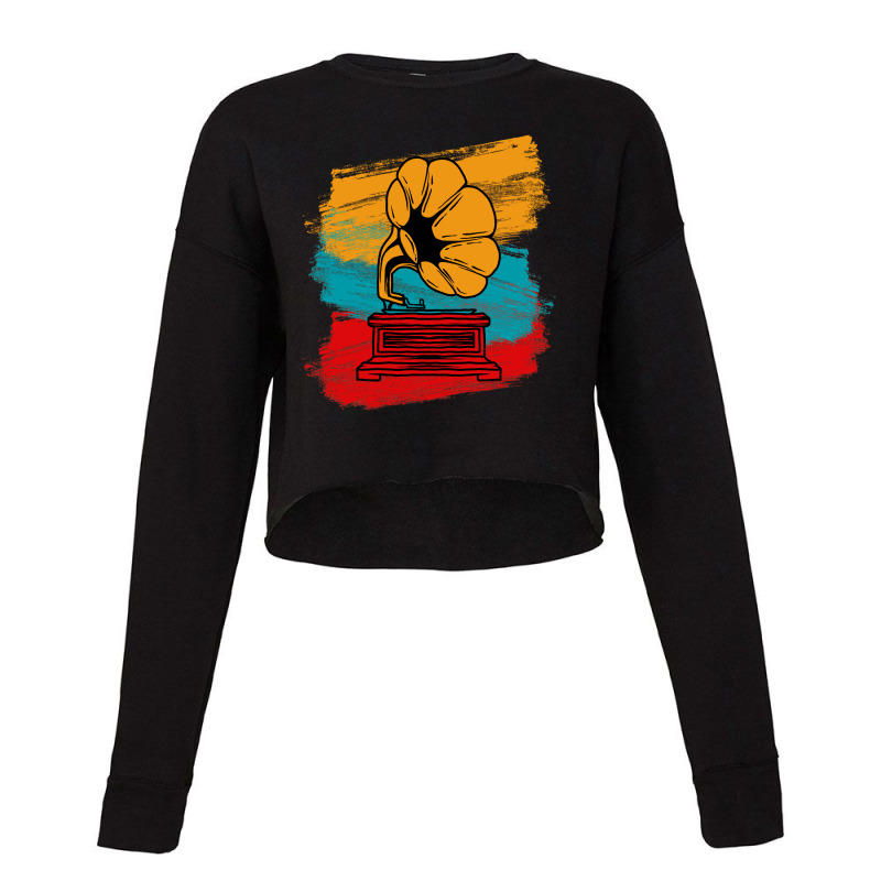 Gramophone Cropped Sweater | Artistshot