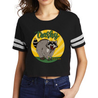 Raccoon - Trashy But Cute-icwag Scorecard Crop Tee | Artistshot