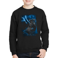 B.at.man Lightning Strikes Longsleeve Youth Sweatshirt | Artistshot