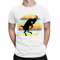 Billy Goat Silhouette Retro Sunset T-shirt | Artistshot