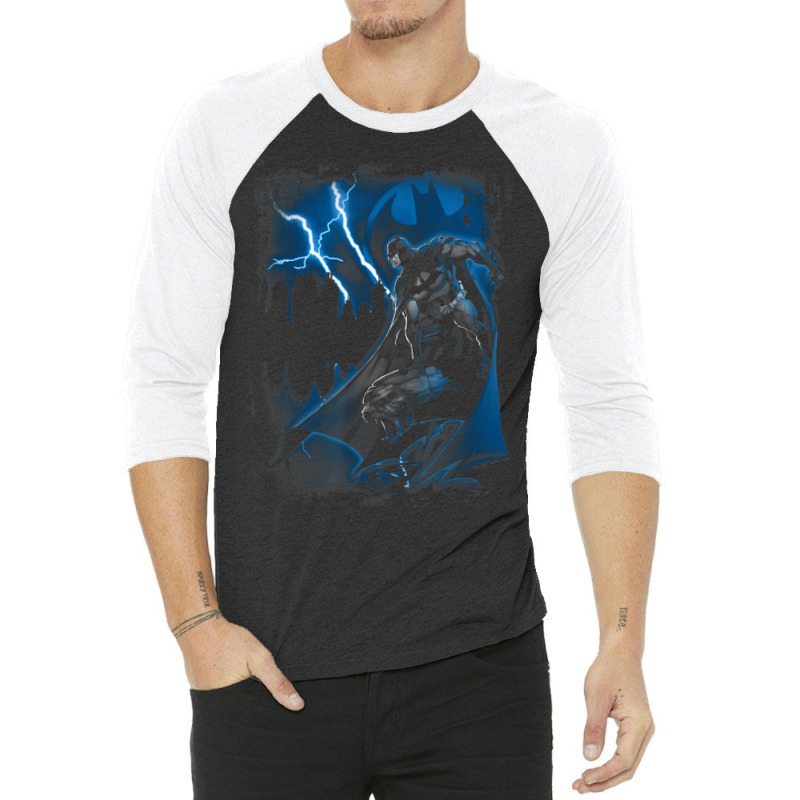 B.at.man Lightning Strikes 3/4 Sleeve Shirt by thepianistalto | Artistshot