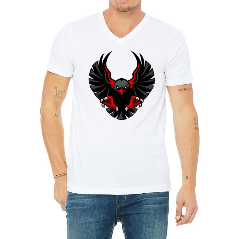 Black Eagle V-Neck Tee by mbah mujilah | Artistshot