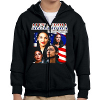 Alexandria Ocasio Cortez, Alexandria Ocasio, Cortez, Cortez Printed, A Youth Zipper Hoodie | Artistshot