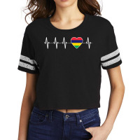 Mauritius Mauritius Flag Country Mauritian Heartbeat I Love Scorecard Crop Tee | Artistshot