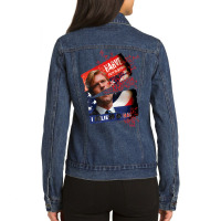 B.at.man Dark K.night Defiled Campaign Poster Ladies Denim Jacket | Artistshot