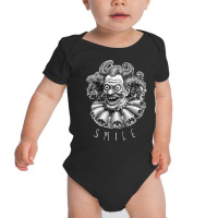 Smile Clown (white Letters) Baby Bodysuit | Artistshot