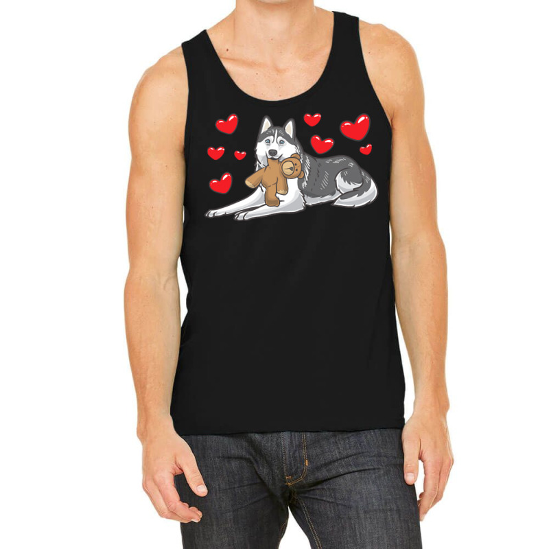 Siberian Husky T  Shirt Siberian Husky Dog With Stuffed Animal T  Shir Tank Top | Artistshot