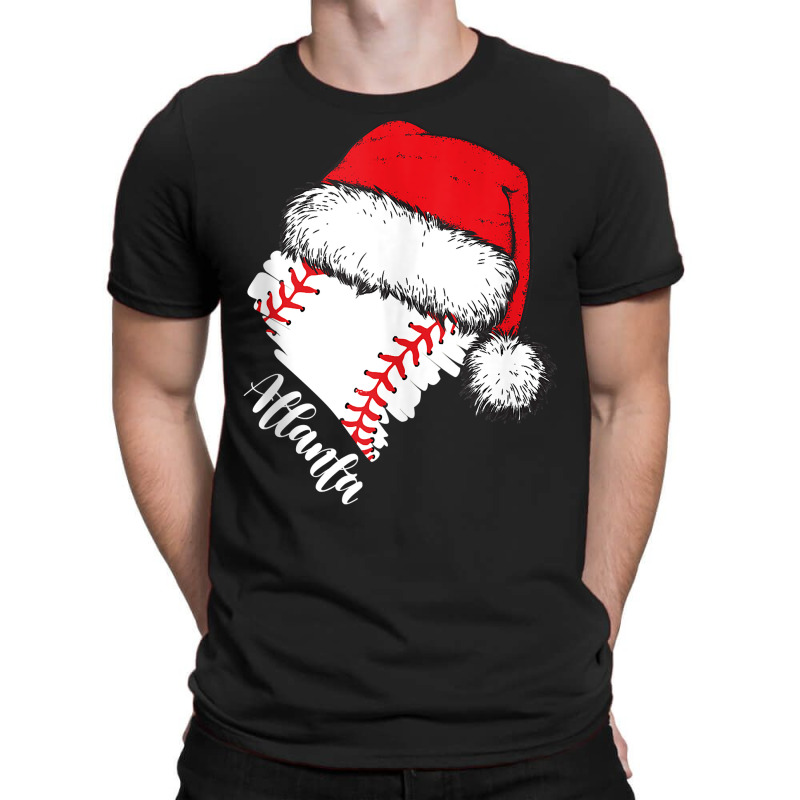 Atlanta Baseball Heart Santa Hat Merry Xmas Tank Top T-Shirt by hapusajehae | Artistshot