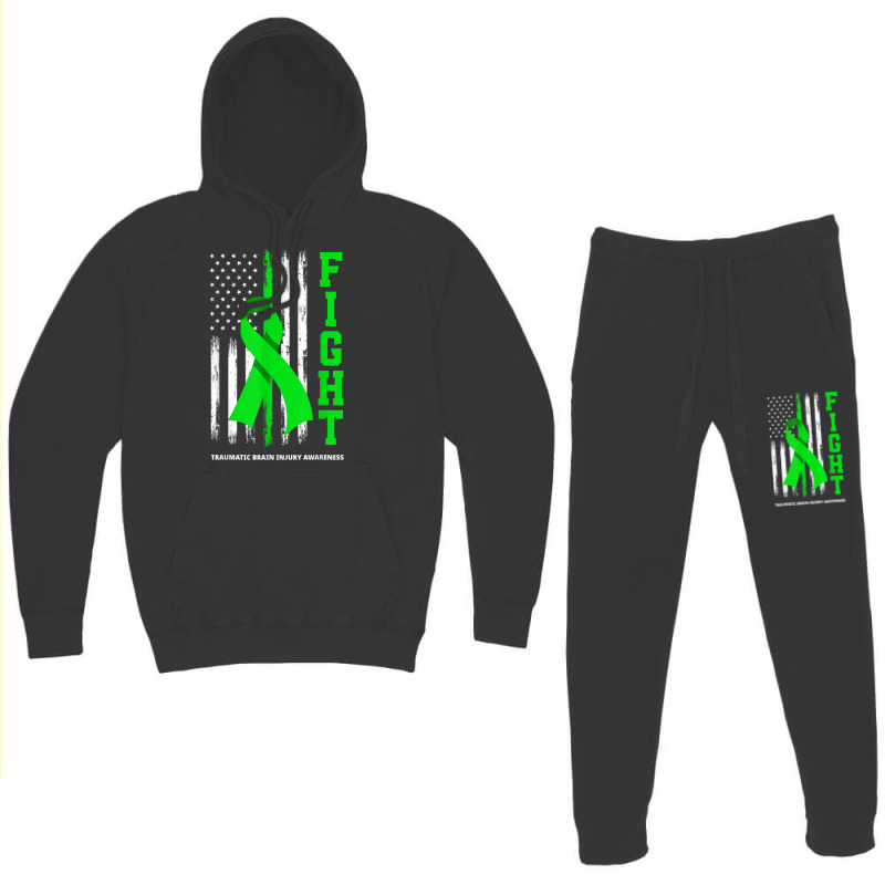 American Us Flag Fight Traumatic Brain Injury Awareness Hoodie & Jogger set by AmberKelsey | Artistshot