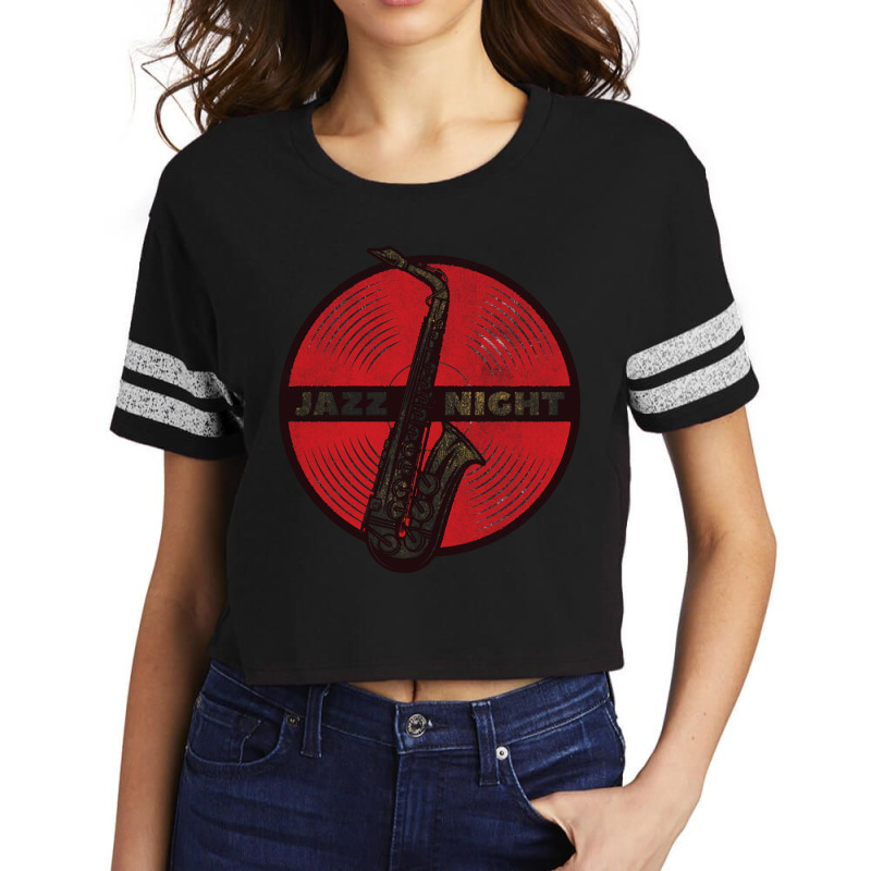 Jazz Saxophone (3) Scorecard Crop Tee by Kandurip541 | Artistshot