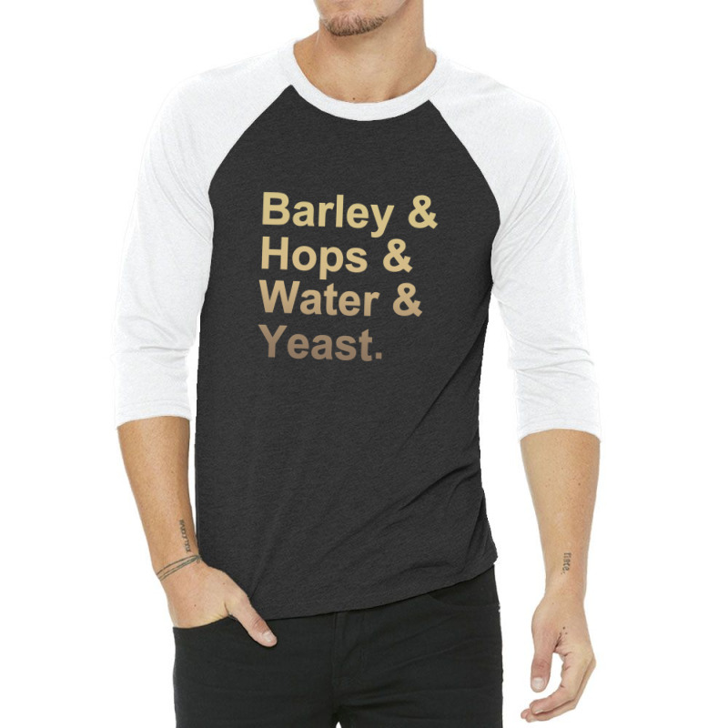 Barley Hops Water Yeast 3/4 Sleeve Shirt | Artistshot