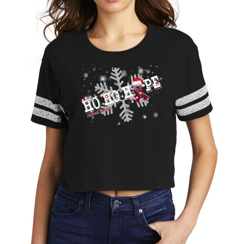 Meningitis Fighter Meningitis Awareness - Ho Ho Hope Cure Christmas Scorecard Crop Tee by kerchingparticular | Artistshot