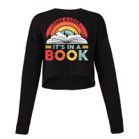 Take A Look It's In A Book Reading Vintage Retro Rainbow T Shirt Cropped Sweater | Artistshot