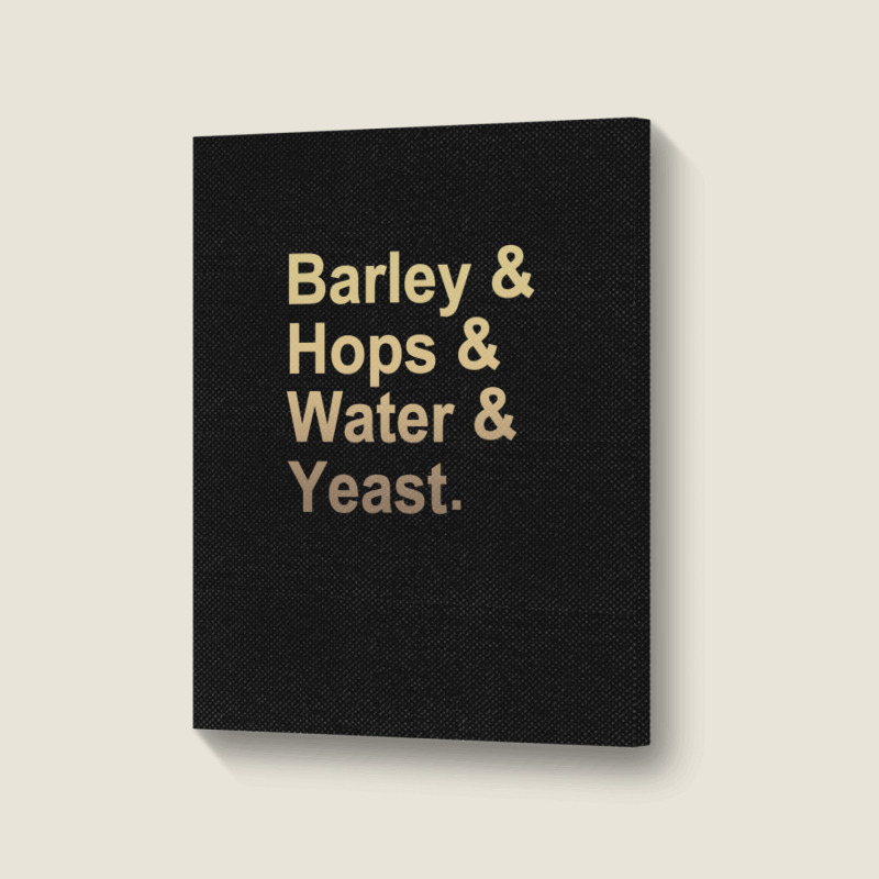 Barley Hops Water Yeast Portrait Canvas Print | Artistshot