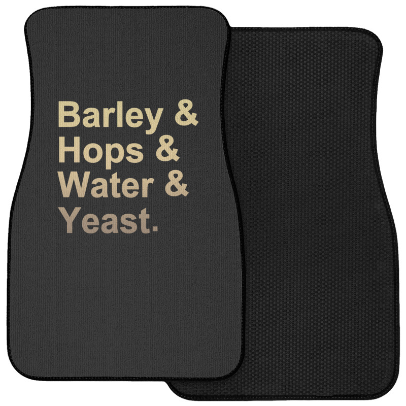 Barley Hops Water Yeast Front Car Mat | Artistshot